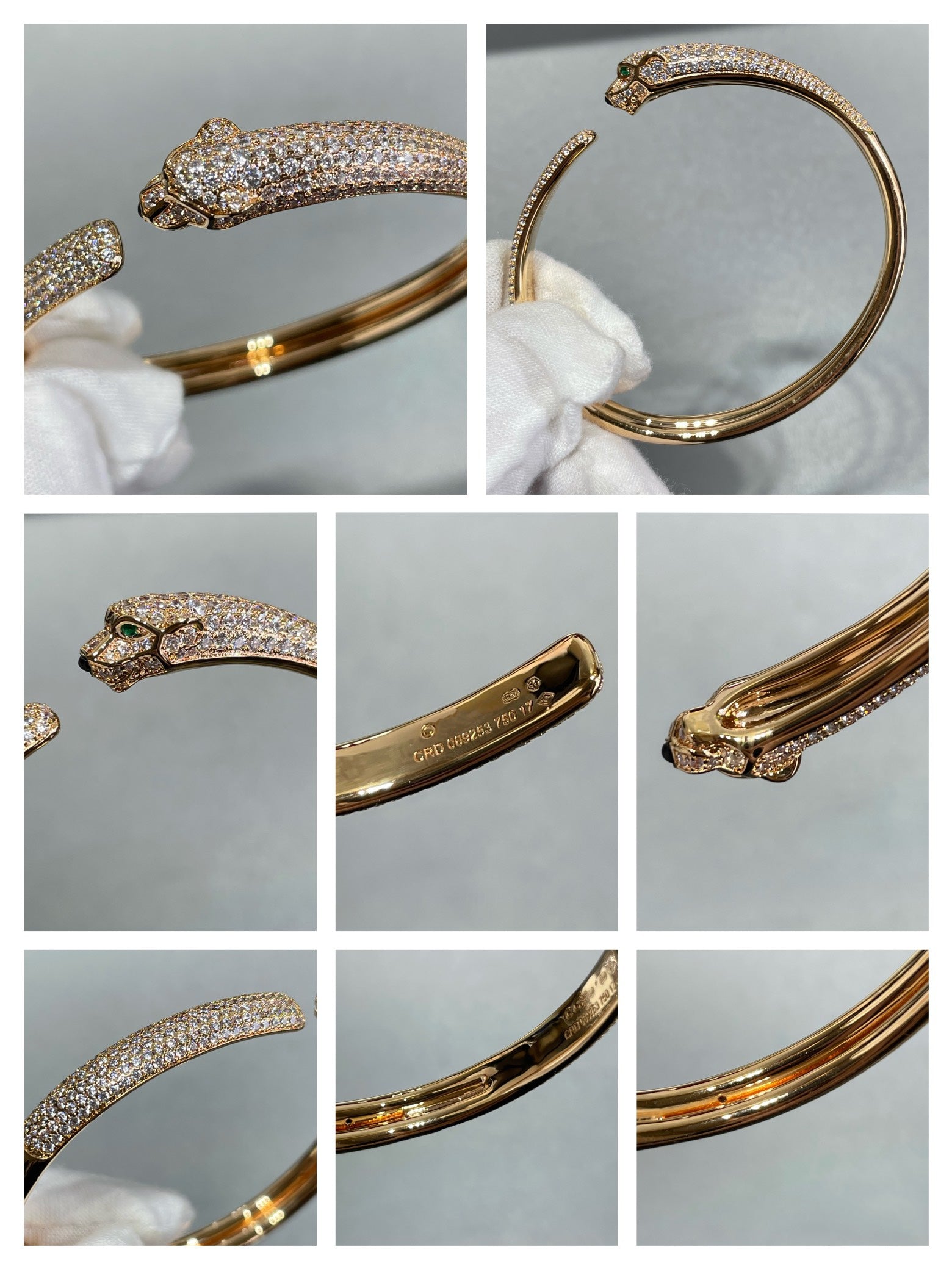 ¡®Imperial¡¯PANTHERE FULL DIAMOND OPEN BRACELET