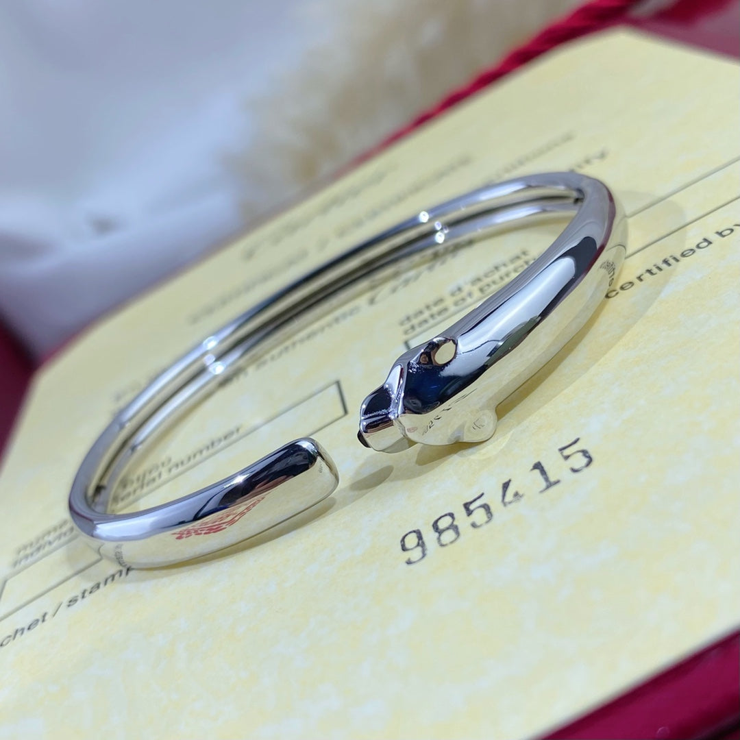 ¡®Imperial¡¯PANTHERE SILVER OPEN BRACELET
