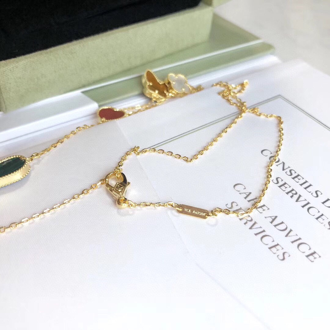 ¡®Imperial¡¯LUCKY SPRING 4 MOTIFS ROSE GOLD NECKLACE