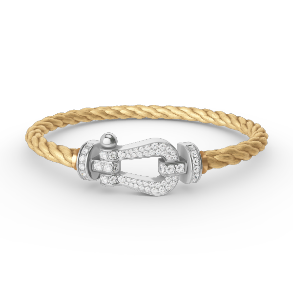 ¡®Imperial¡¯FORCE LARGE HORSESHOE FULL DIAMOND BRACELET SILVER