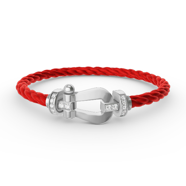 ¡®Imperial¡¯FORCE LARGE HORSESHOE HALF DIAMOND BRACELET SILVER