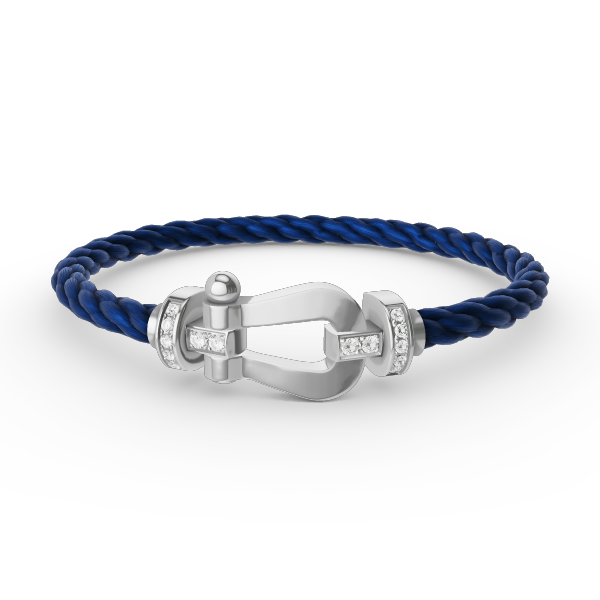 ¡®Imperial¡¯FORCE LARGE HORSESHOE HALF DIAMOND BRACELET SILVER