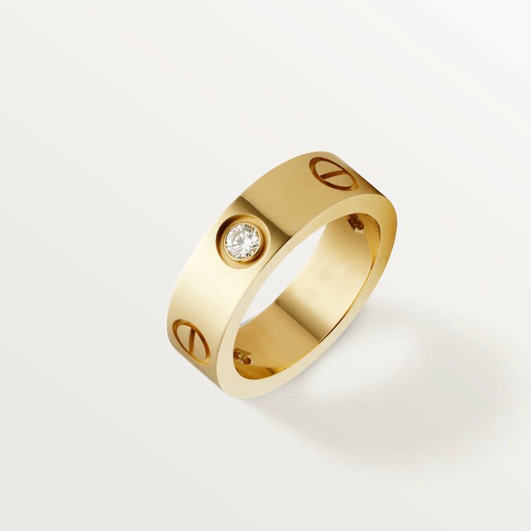 ¡®Imperial¡¯LOVE RING 5.5MM 3 DIAMONDS PINK GOLD